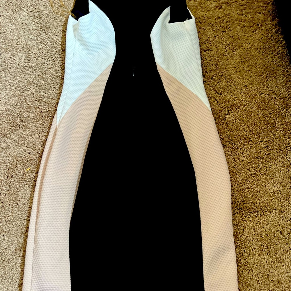 Mid length color block dress